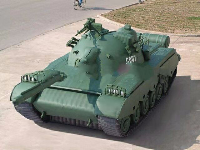 竞秀军用充气坦克车